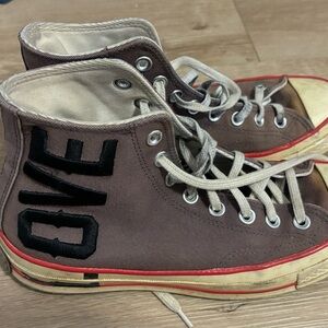 Converse High-Top Sneakers with Cream Canvas